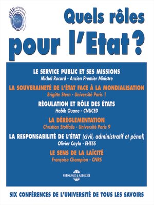 cover image of Quels rôles pour l'État ?